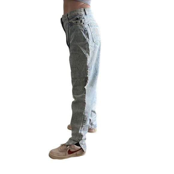 Vintage 80s acid light washed jeans with zipper ankles - Picture 2 of 10